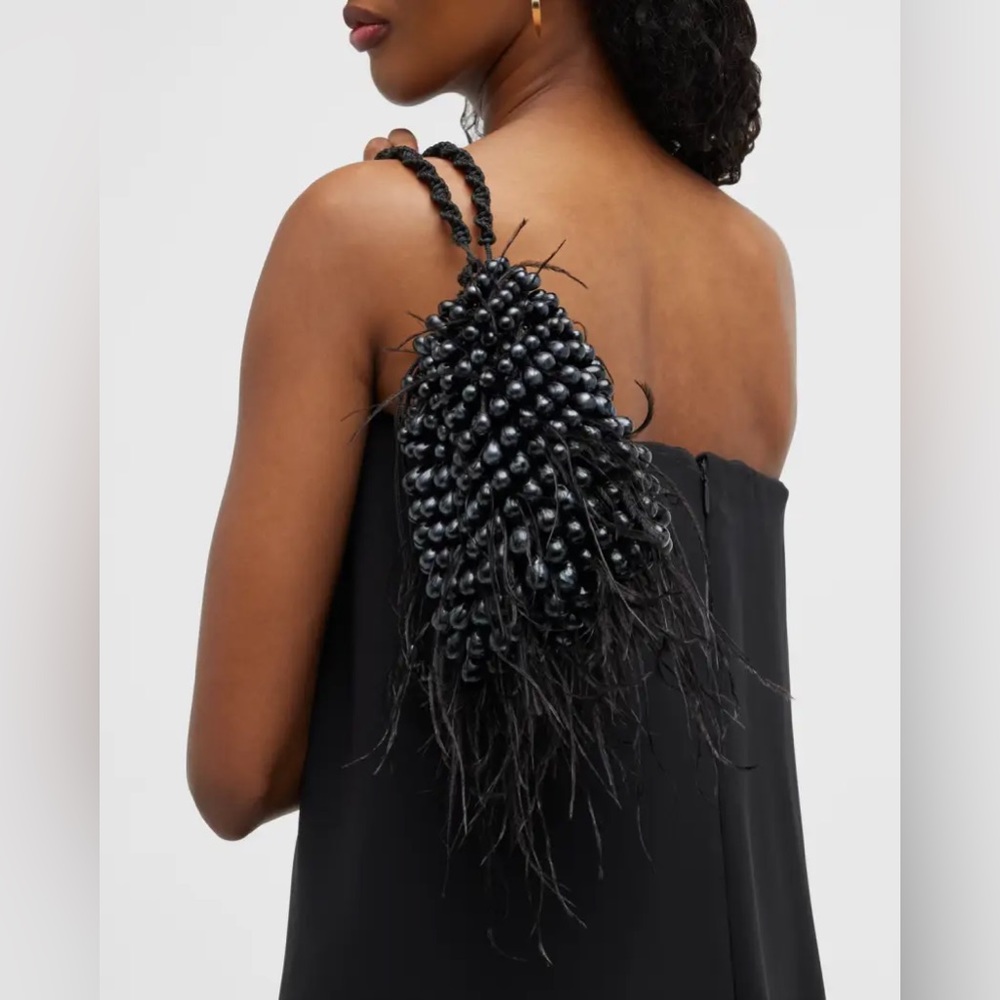 Dory Ostrich Feather Beaded Wristlet - Picture 7 of 15